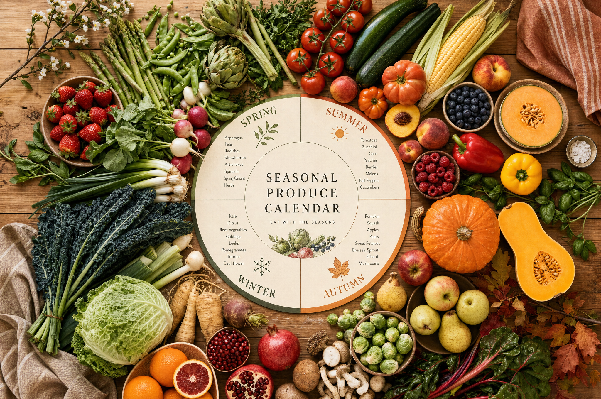Seasonal produce calendar