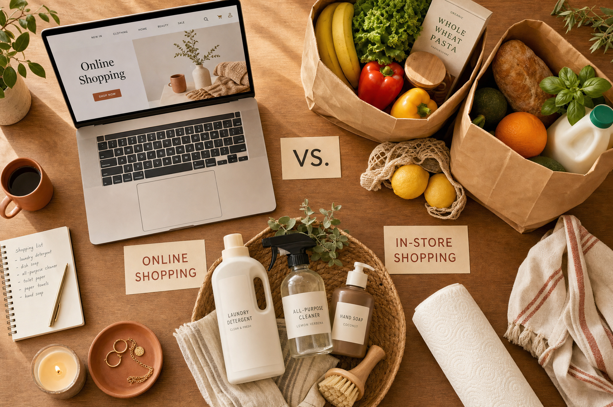 Online vs in-store shopping comparison